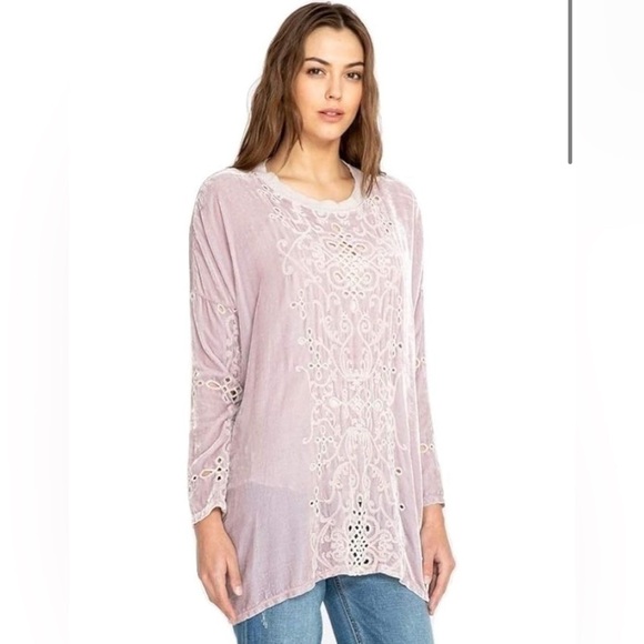 Johnny Was Tops - Johnny Was Inessa velvet blouse size L